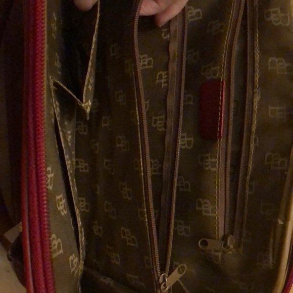 Unused burgundy and brown tote bag with strap - Picture 8 of 8